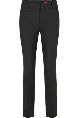 HUGO BOSS Pantaloni slim fit in tessuto elasticizzato con spacchi sugli orli