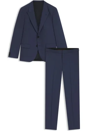 HUGO BOSS Abito tre pezzi slim fit con trama effetto zigrino