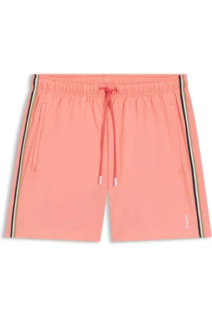 HUGO BOSS Boxer da mare con righe tipiche del marchio e logo