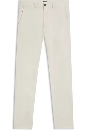 HUGO BOSS Chino slim fit in satin di cotone elasticizzato