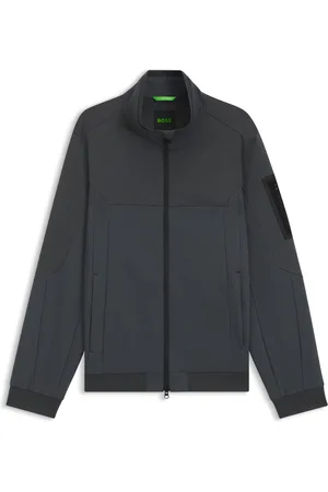 HUGO BOSS Giubbotto idrorepellente in jersey e tessuto softshell