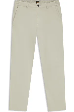 HUGO BOSS Pantaloni regular fit in twill di misto cotone