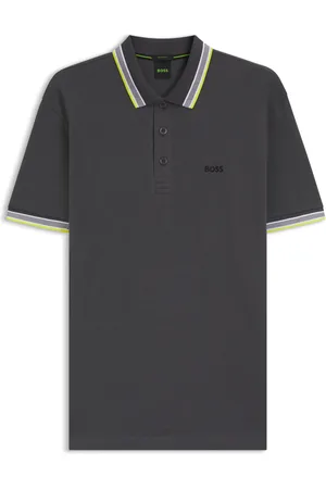 HUGO BOSS Polo paddy in piqué di cotone con logo sul sottocollo