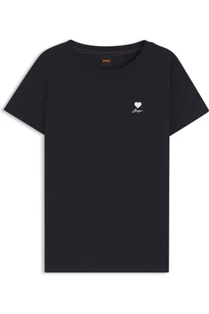 HUGO BOSS T-shirt in jersey di cotone con grafica sul petto