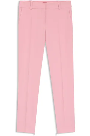 HUGO BOSS Pantaloni slim fit con zip sugli orli