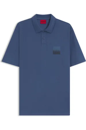 HUGO BOSS Polo relaxed fit in cotone con logo spezzato