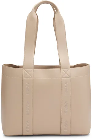 HUGO BOSS Borsa tote in similpelle con loghi ricamati