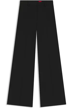 HUGO BOSS Pantaloni regular fit con gamba svasata in tessuto elasticizzato