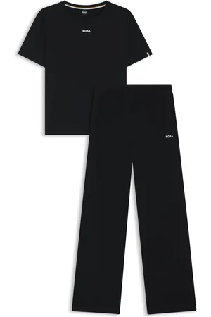 HUGO BOSS Pigiama in cotone elasticizzato con loghi