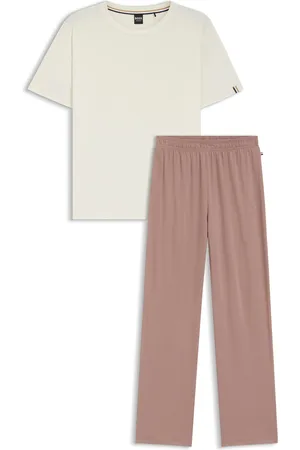 HUGO BOSS Pigiama in cotone elasticizzato con loghi