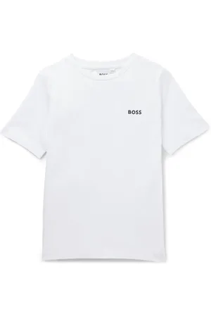 HUGO BOSS T-shirt per bambini regular fit in cotone con logo stampato