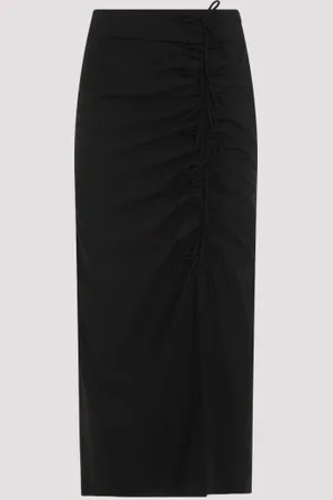 Ganni Drapey Melange Midi Skirt