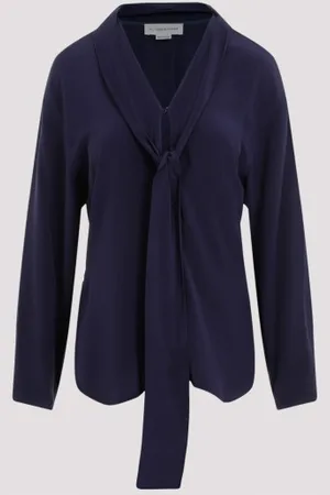 Victoria Beckham V-neck Scarf Blouse