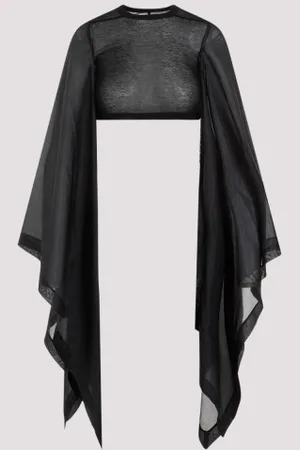 Rick Owens Flag Crop Habotai Top