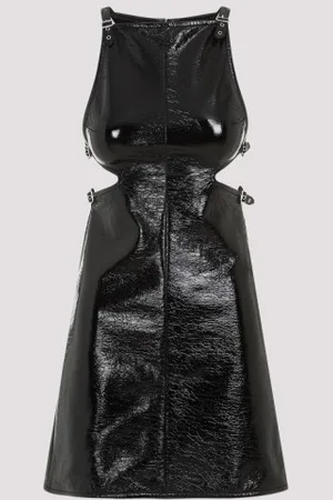 Courrèges Slash Buckle Vinyl Dress