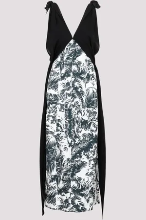 Bottega Veneta Printed Silk Long Dress
