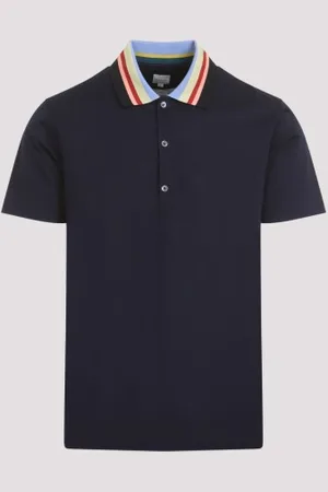 Paul Smith Stripe Collar Polo Shirt L