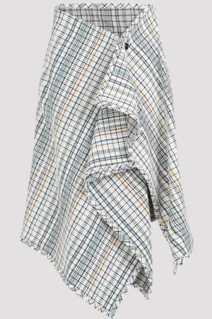 Bottega Veneta Cotton Check Skirt
