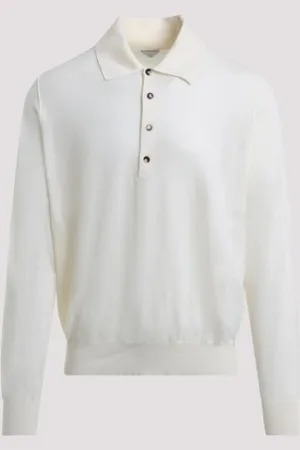 Bottega Veneta Long Sleeves Cashmere Polo L