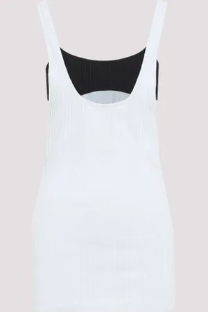 The Attico Flat Ribbed Jersey Tank Top