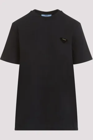 Prada Logo Velvet T-shirt S