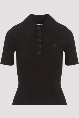 Courrèges Signature Ribbed Knit Polo M