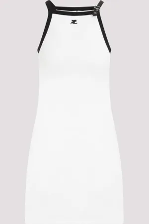 Courrèges Buckle Contrast Mini Dress S