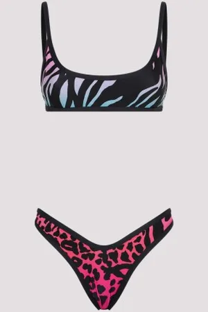 The Attico Animalier Bikini Xs