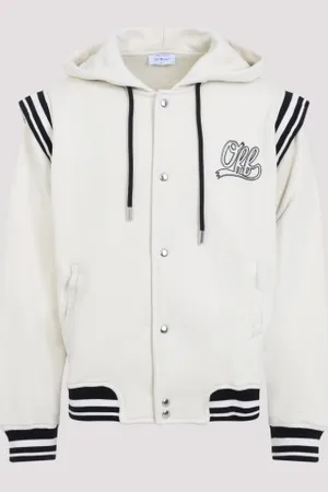 OFF-WHITE Off Fleece Varsity Hoodie S