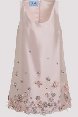 Prada Embroidered Mini Dress