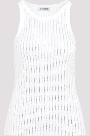 The Attico Ribbed Jersey Tank