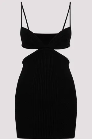 OFF-WHITE Cut Out Ribbed Mini Dress