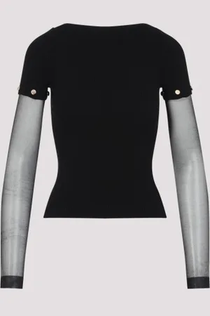 Sportmax Alcide Transparent Sleeves Top S
