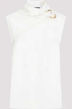 Jil Sander Draped Knitted Tank Top