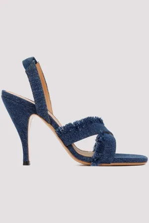 OFF-WHITE Curvy Heel Denim Sandal