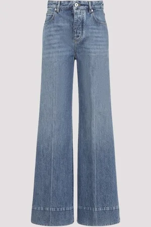 Bottega Veneta Medium Blue Palazzo Denim Jeans