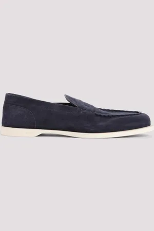 JOHN LOBB Pace Suede Oval Flexi Loafers