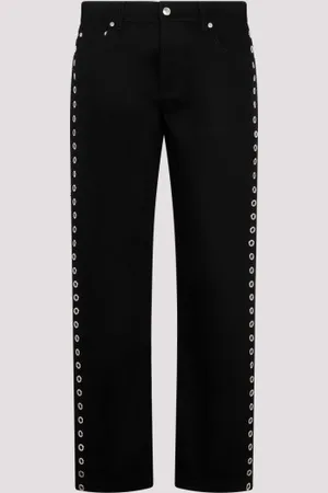 Alexander McQueen Eyelet Cotton Jeans