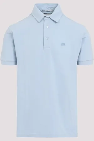 Etro Roma Printed Undercollar Polo Xl