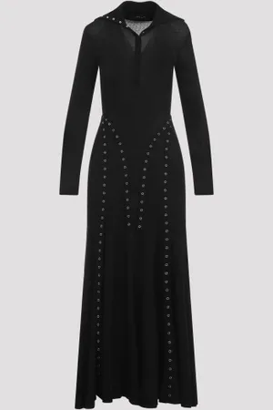 Simone Rocha Ribbed Multi Snap Bias Cut Dress S