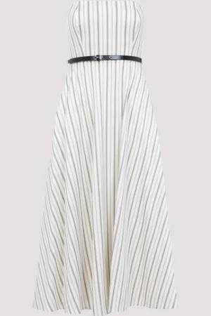 Max Mara Fervida Striped Midi Dress