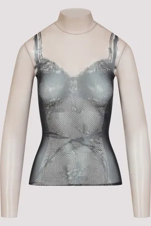 Balenciaga Trompe Oeil Lingerie Top S