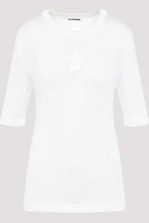 Jil Sander Flower Crochet T-shirt