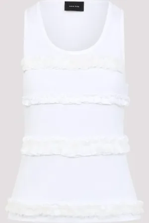 Simone Rocha Fitted Ruffle Frill Tank Top Xs