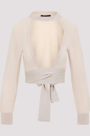 Simone Rocha Cropped Cut Out Window Jumper Xs