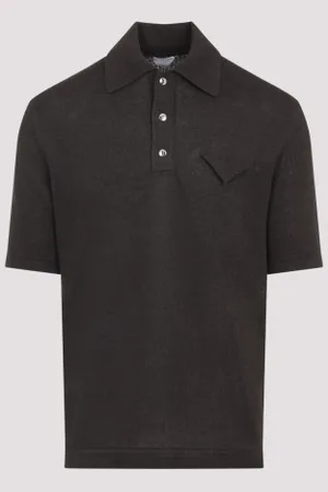 Bottega Veneta String Linen Knit Polo M
