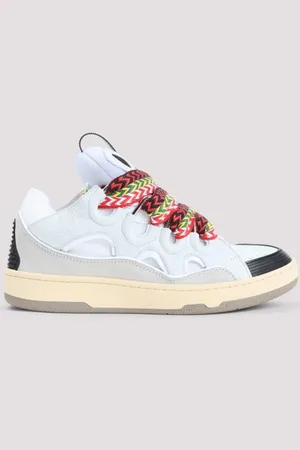 Lanvin Suede Leather Curb Sneakers