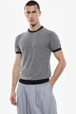 Imperial Maglione a righe con maniche corte