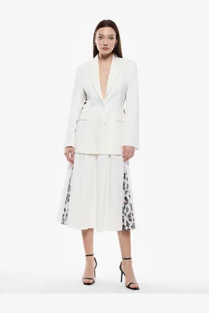 Imperial Gonna a pieghe con inserto animalier