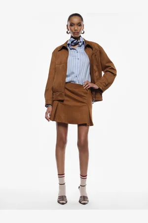 Imperial Gonna corta effetto suede a vita alta